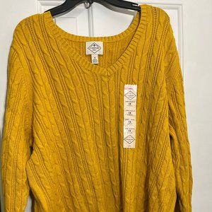Gold V-Neck Sweater